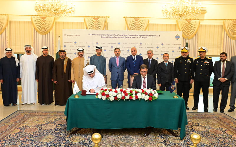 The signing of a new concession agreement for Bulk and General Cargo operations with Karachi Port Trust